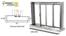 Self-Closing Deluxe Sliding Service Window - Sill, Half-Track or Full-Track Option (Custom Size)