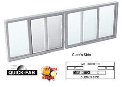 Horizontal Sliding Service Window OXO Format - Choose Options