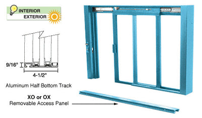 Self-Closing Deluxe Sliding Service Window - Sill, Half-Track or Full-Track Option (Custom Size)