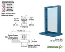 Custom Size - CRL Aluminum Ticket Window Exterior Glazed Exchange Window and Deal Tray - Surround Sound Voice System