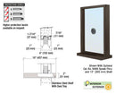 Custom Size - CRL Aluminum Ticket Window Exterior Glazed Exchange Window and Deal Tray