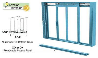 Self-Closing Deluxe Sliding Service Window - Sill, Half-Track or Full-Track Option (Custom Size)