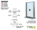 Custom Size - CRL Aluminum Ticket Window Exterior Glazed Exchange Window and Deal Tray