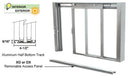 Self-Closing Deluxe Sliding Service Window - Sill, Half-Track or Full-Track Option (Custom Size)