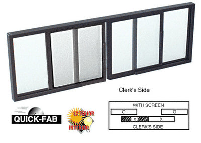 Horizontal Sliding Service Window OXO Format - Choose Options