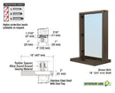 Custom Size - CRL Aluminum Ticket Window Exterior Glazed Exchange Window and Deal Tray - Surround Sound Voice System