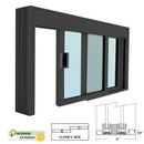 CRL Standard Size Manual DW Deluxe Service Window (Glazed or Unglazed) - Sill, Half-Track or Full-Track Option