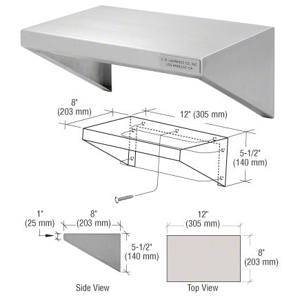 CRL Stainless Steel Purse Shelf