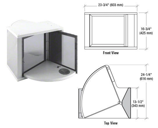 CRL Non-Bullet Resistant Quarter Round Pivot Server