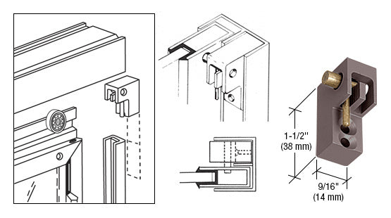 CRL Left Handed Window Catch for Pass-Thru Windows