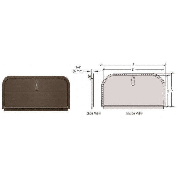 CRL 4-1/4" x 8-7/8" Opening Package Drop Slot