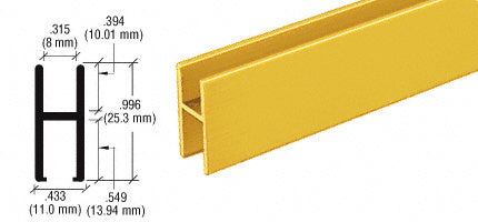 CRL Satin 'H' Bar for Use on All CRL Track Assemblies