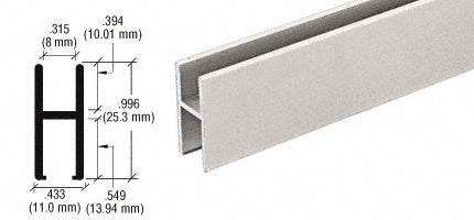 CRL Satin 'H' Bar for Use on All CRL Track Assemblies