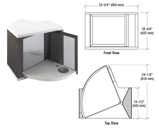 CRL Non-Bullet Resistant Quarter Round Pivot Server