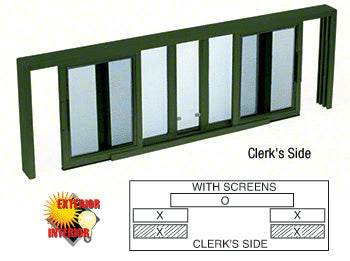 CRL Horizontal Sliding Service Window XOX Format