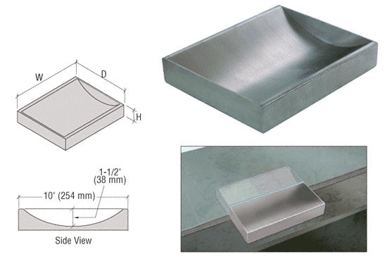 CRL Brushed Stainless Steel Standard Counter Top Deal Tray