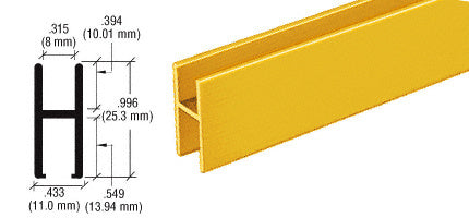 CRL Satin 'H' Bar for Use on All CRL Track Assemblies