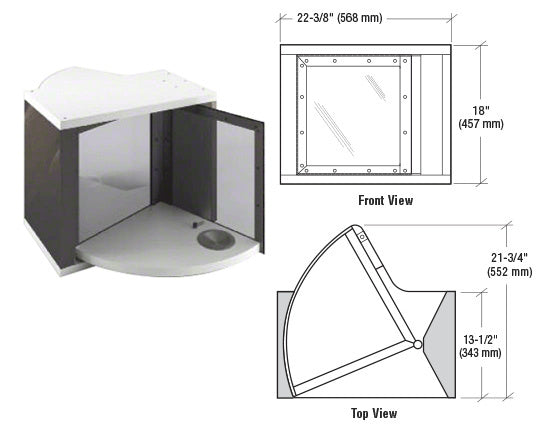 CRL Bullet Resistant Quarter Round Pivot Server