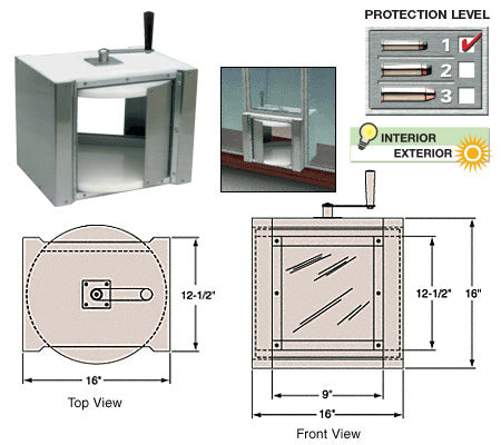 CRL Brushed Stainless Rotary Server with Vision Panel