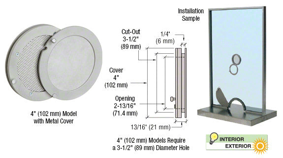 CRL Metal Cover Speak-Thru