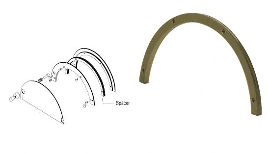 CRL Optional Spacer Kit for 723 Half-Round Ticket Window