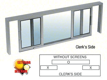 CRL Horizontal Sliding Service Window XOX Format