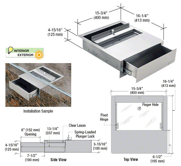 CRL Brushed Stainless Steel Deal Drawer