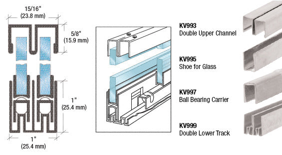 CRL Double Track Ball Bearing Package Assembly