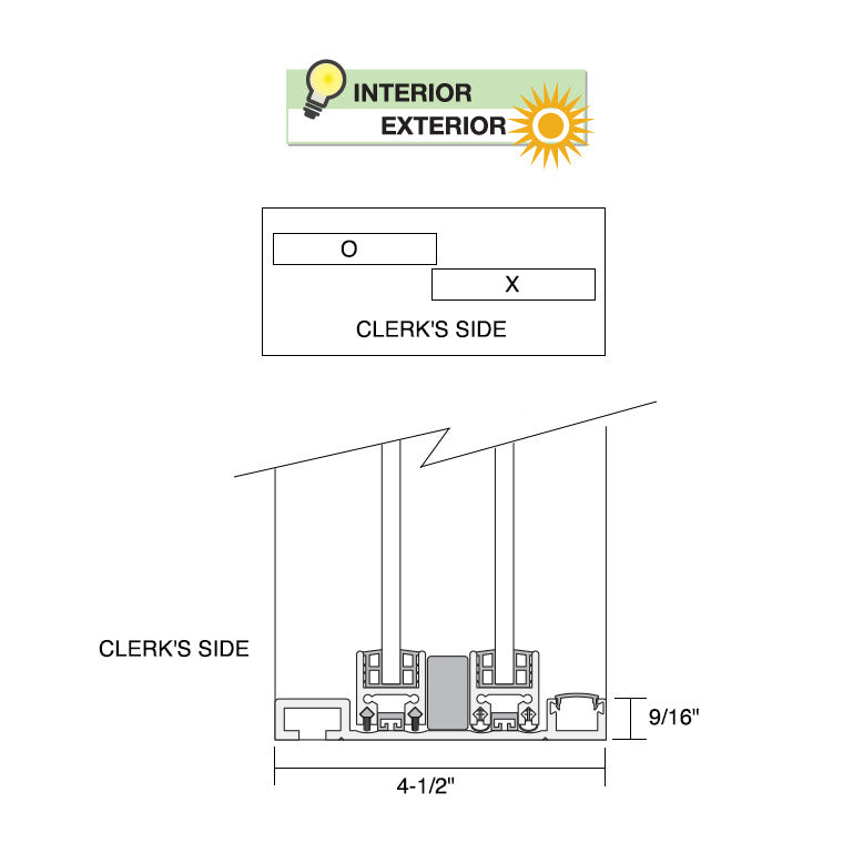 CRL Standard Size Self-Closing Deluxe Service Window (Glazed or Unglazed) - Sill, Half-Track or Full-Track Option