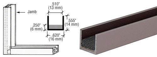 CRL Aluminum Single Jamb with Sponge Rubber Lining