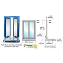 Custom Size - CRL Bi-Fold Service Window - Self Closing