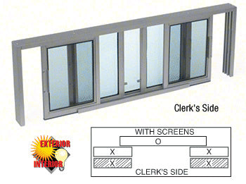 CRL Horizontal Sliding Service Window XOX Format