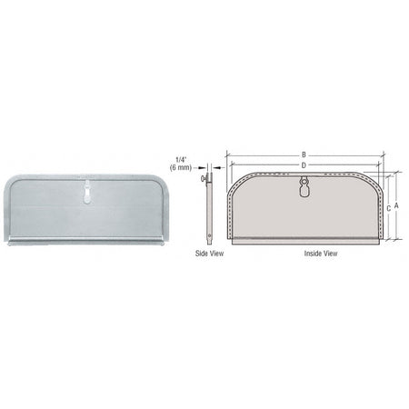 CRL 4-1/4" x 11-1/2" Opening Package Drop Slot