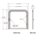 CRL 11-3/8" x 11-11/16" Package Slot with Hinged Clear View Door