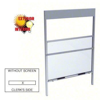 Vertical Sliding Service Window for Surface or Pocket Installation Wit