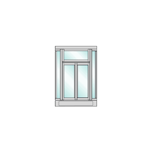 Custom Size - CRL Bi-Fold Service Window - Self Closing