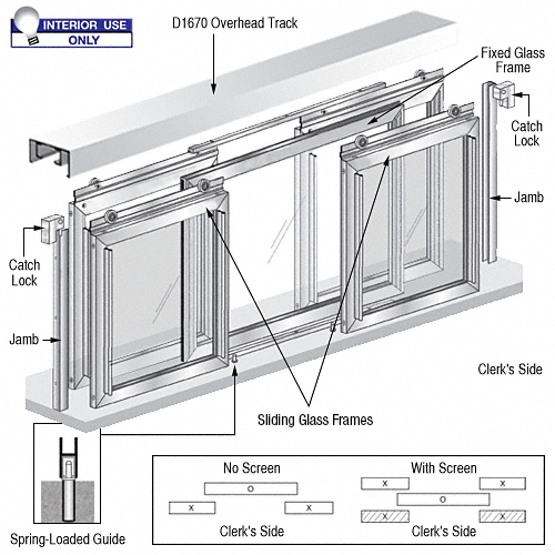 Fawn Horizontal Sliding Pass-Thru Assembly XOX