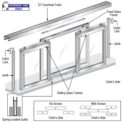 Fawn Horizontal Sliding Pass-Thru Assembly XOX