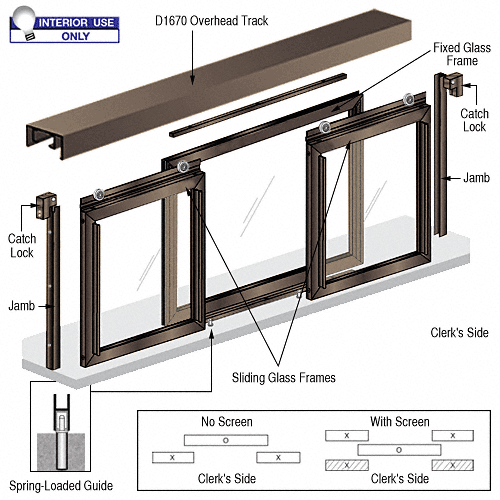 Fawn Horizontal Sliding Pass-Thru Assembly XOX