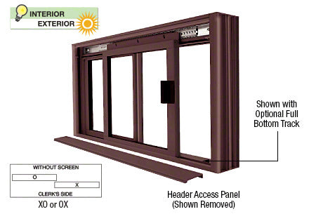 Custom Size -  CRL DW Series Manual Deluxe Sliding Service Window OX or XO