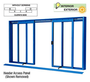 Custom Size -  CRL DW Series Four Panel Manual Deluxe Sliding Service Window OXXO