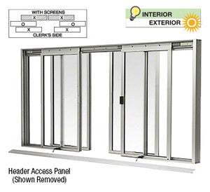 Custom Size -  CRL DW Series Four Panel Manual Deluxe Sliding Service Window OXXO