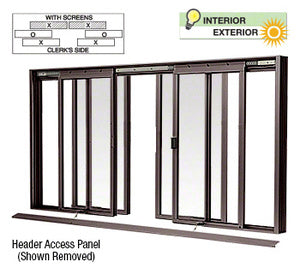 Custom Size -  CRL DW Series Four Panel Manual Deluxe Sliding Service Window OXXO