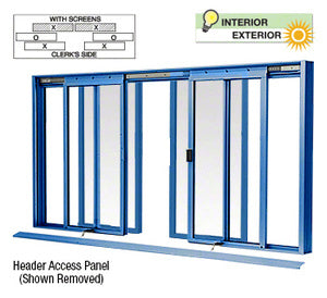 Custom Size -  CRL DW Series Four Panel Manual Deluxe Sliding Service Window OXXO