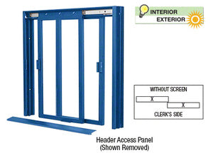 Custom Size -  CRL DW Series Two Panel Manual Deluxe Sliding Service Window XX