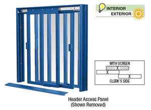 Custom Size -  CRL DW Series Two Panel Manual Deluxe Sliding Service Window XX