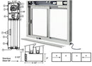 CRL Custom Size All Electric Fully Automatic Deluxe Sliding Service Window XO or OX