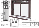 CRL Custom Size All Electric Fully Automatic Deluxe Sliding Service Window XO or OX