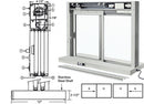 CRL Custom Size All Electric Fully Automatic Deluxe Sliding Service Window XO or OX