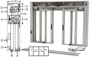 CRL Custom Size All Electric Fully Automatic Deluxe Sliding Service Window OXXO